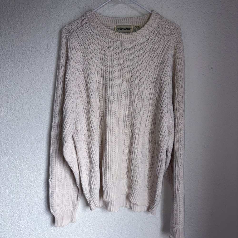 St John's Bay Oversized Cozy Thrashed Trashed Hipster Grandpa Sweater Hipster L